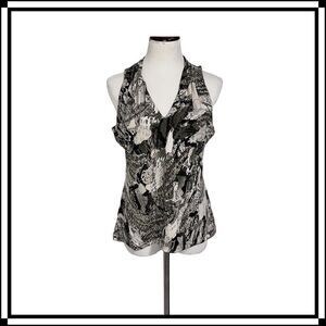 EUC! WHBM Olive Green, Snakeskin Print, Size Large